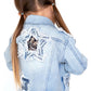 Girls Denim Jacket Star Back