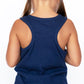 Girls Navy Tank With Star Back