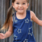 Girls Navy Tank With Star