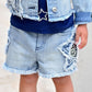 Girls Denim Short Star Alt 1