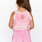 Girls Pink Romper Back