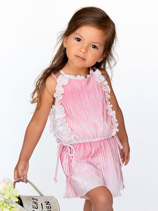 Girls Pink Romper