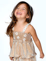 Gold Daisy Tank Top for Girls
