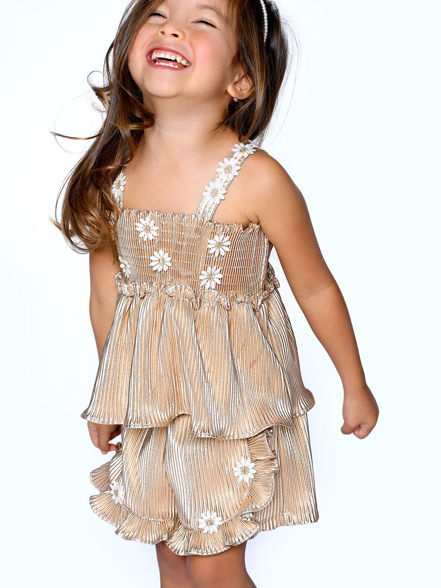 Girls Gold Short