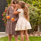 Girls Pink Leopard Print Long Sleeve Dress Alt 4