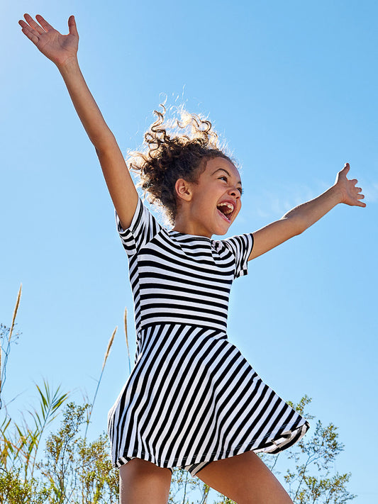 Capri Stripe Skater Dress for Girls