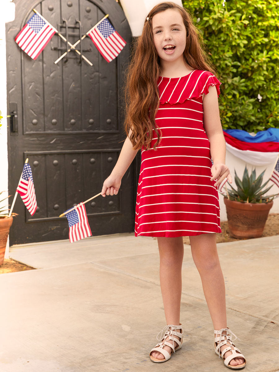 Ruffle Collar Dress Alt 1