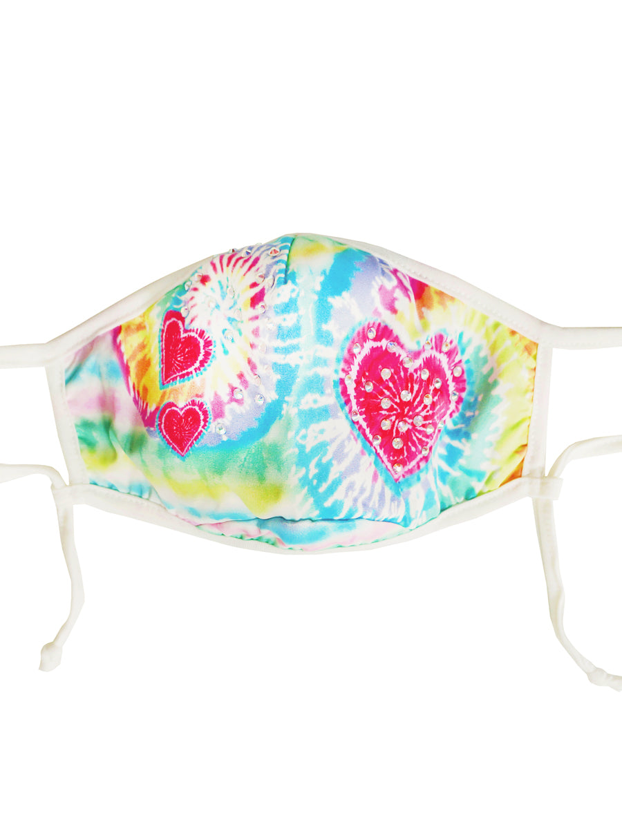 Girls Heart Tye Dye Mask Alt