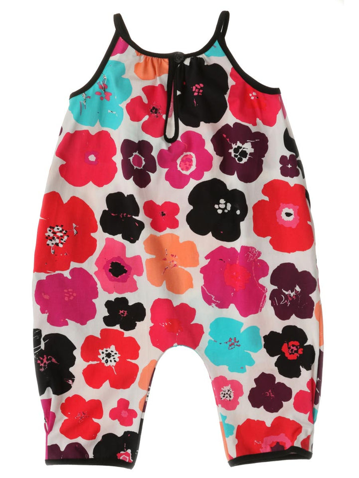 Bright Abstract Floral Knit Jumpsuit Front