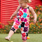 Bright Abstract Floral Knit Jumpsuit