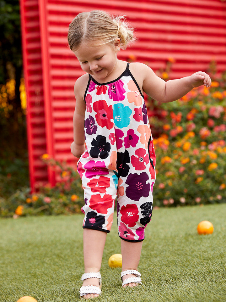 Bright Abstract Floral Knit Jumpsuit Alt 1