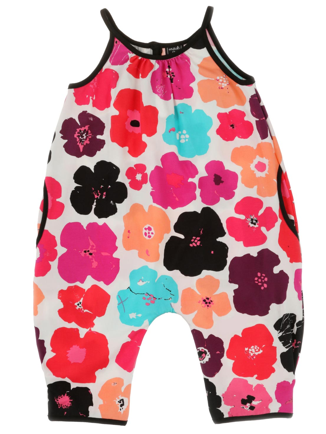 Bright Abstract Floral Knit Jumpsuit Back