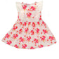 White Ruffle Floral Dress For Girls