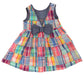 Patchwork Plaid V-Back Dress Back