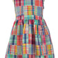 Patchwork Plaid V-Back Dress Front
