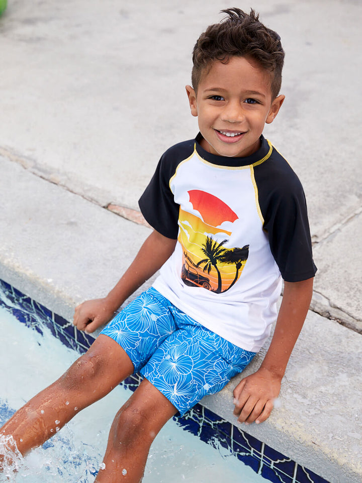 Sunset Rash Guard for Kids Alt 1