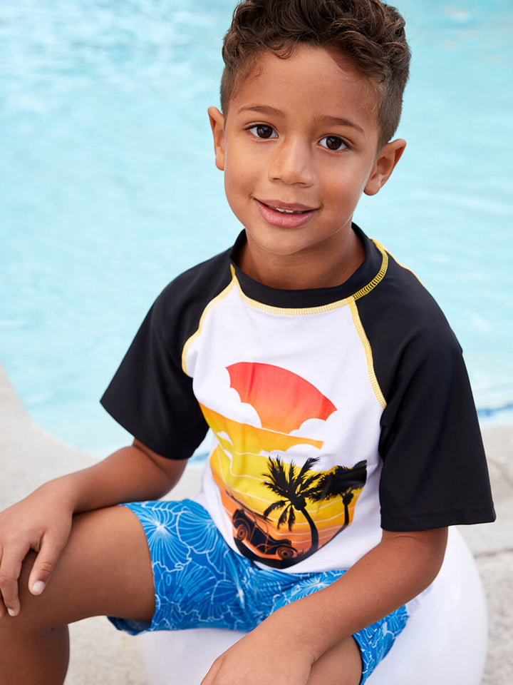 Sunset Rash Guard for Kids Alt 2