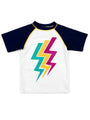 Lightning Bolt Rash Guard Swim Top for Kids