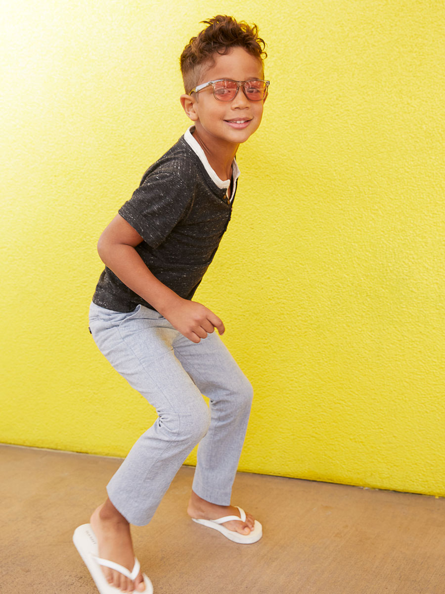 Boys Black Henley Tee Alt 1