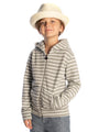 Grey Stripe Zip Hoodie for Boys