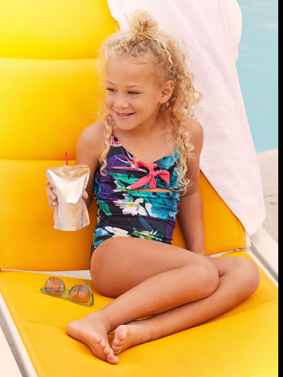 Rainbow Check - One-Piece Swimsuit for Girls 2-7