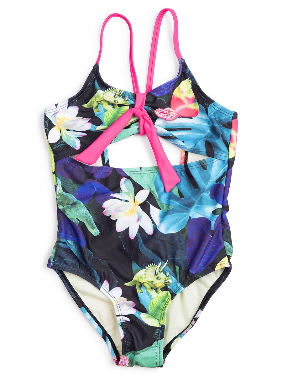Tropical Print Luana Bathing Suit for Girls