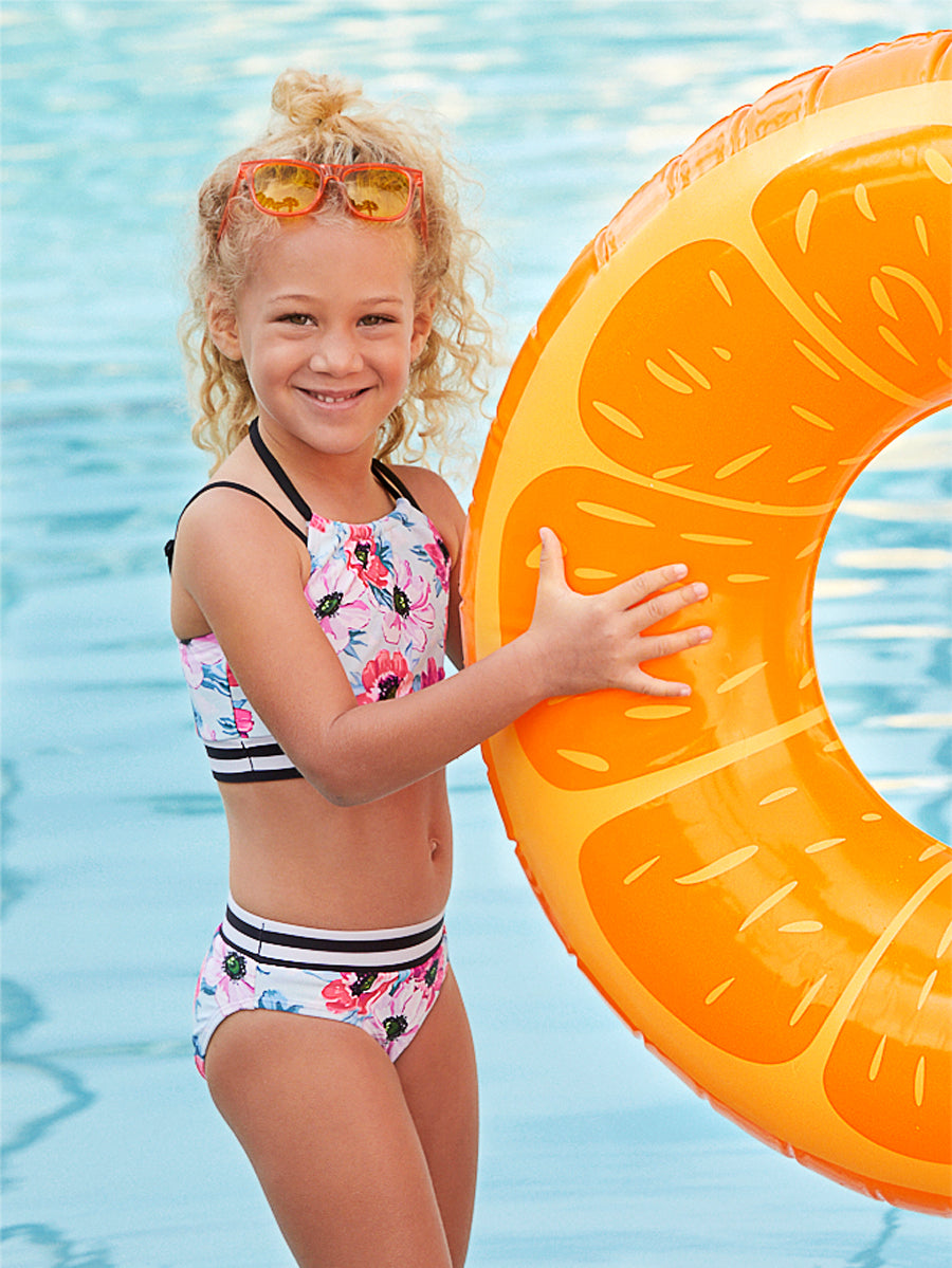 Girls Coastal Poppies Bikini Set Alt 3