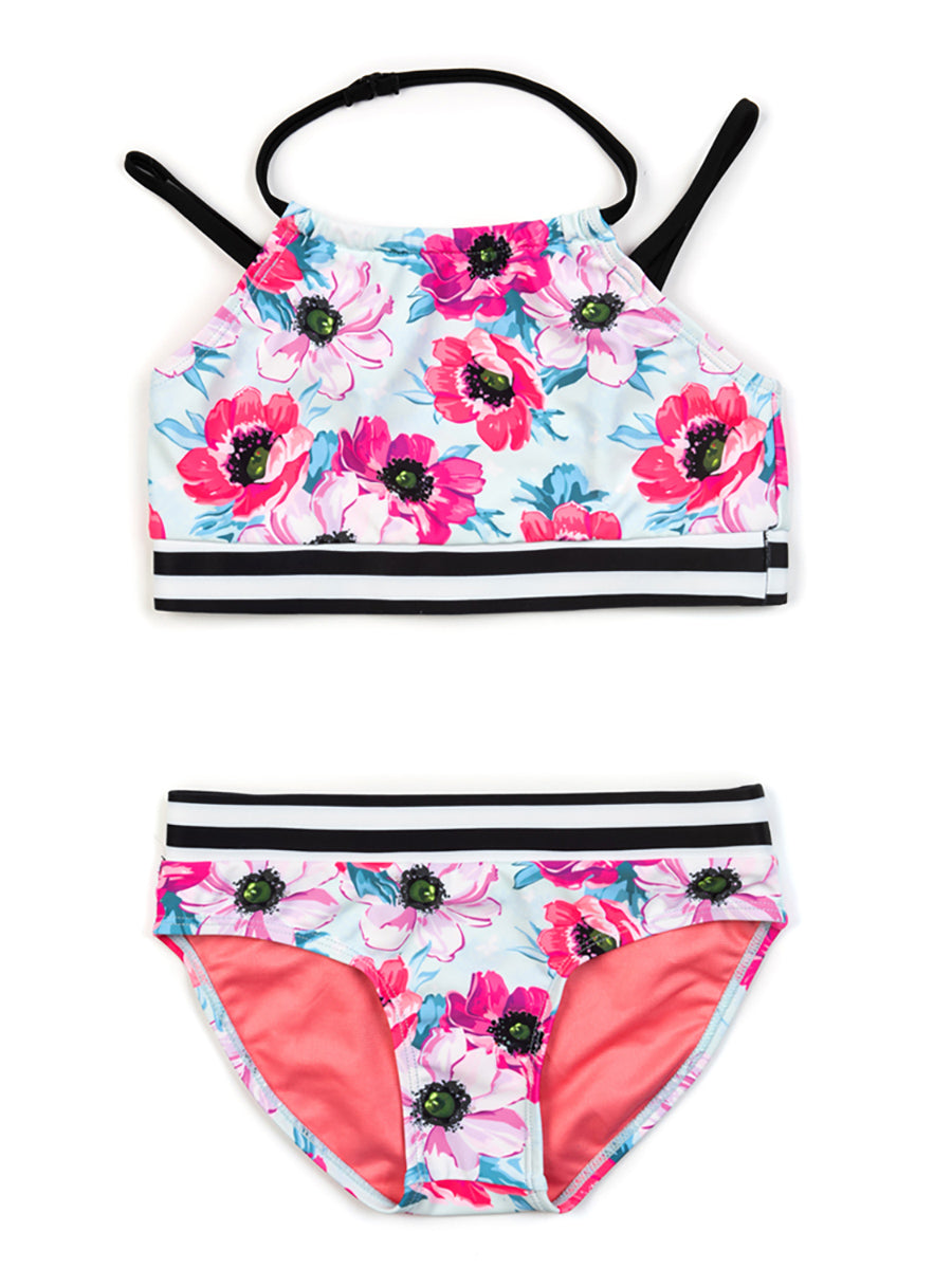 Girls Coastal Poppies Bikini Set Alt 5