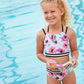 Girls Coastal Poppies Bikini Set
