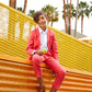 Boys 2 Piece Poppy Red Mod Suit Alt 1