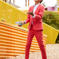 Boys 2 Piece Poppy Red Mod Suit Alt 2
