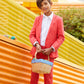 Boys 2 Piece Poppy Red Mod Suit
