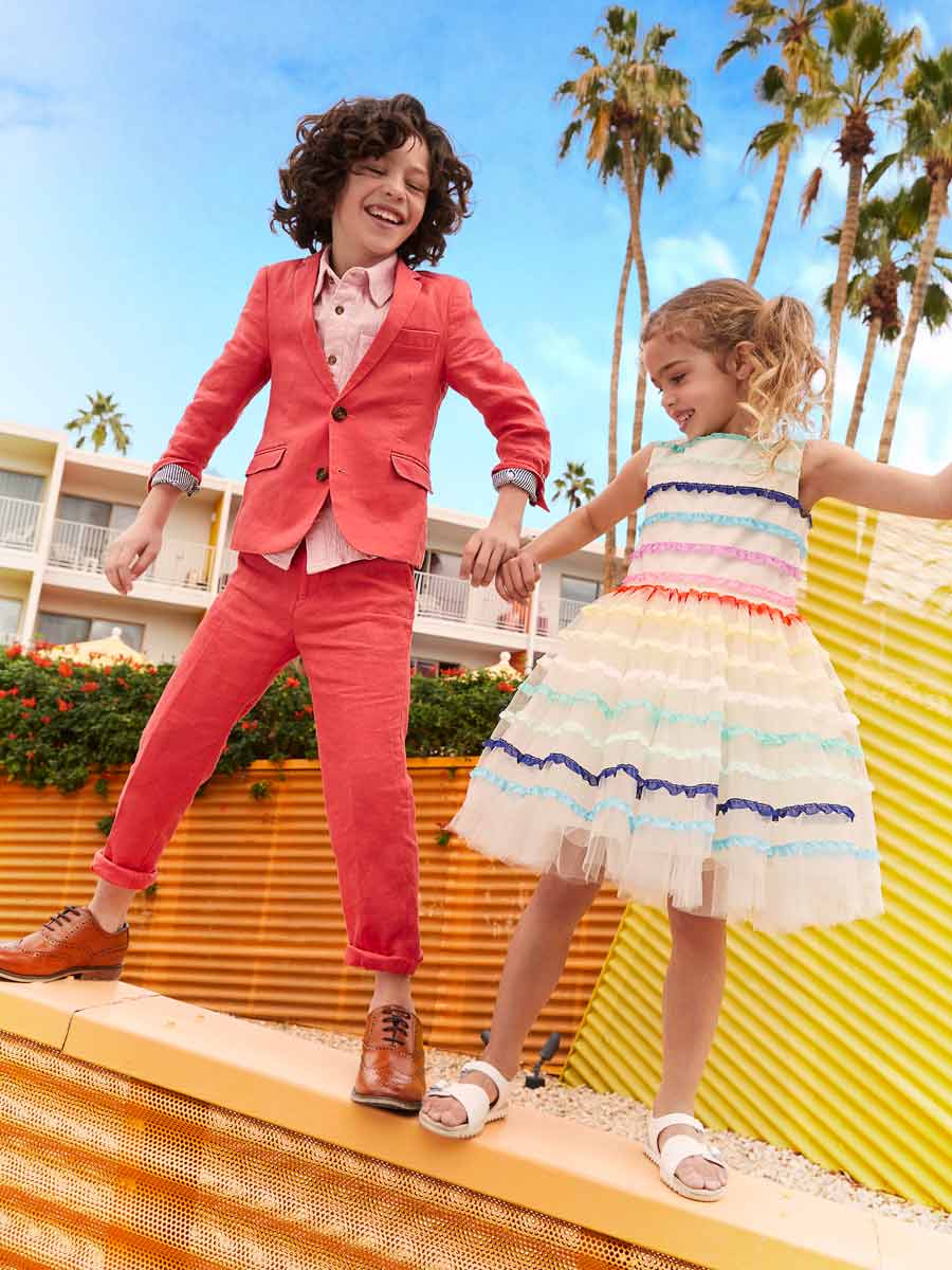 Boys 2 Piece Poppy Red Mod Suit Alt 5