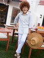 Boys Yellow Plaid Standard Shirt