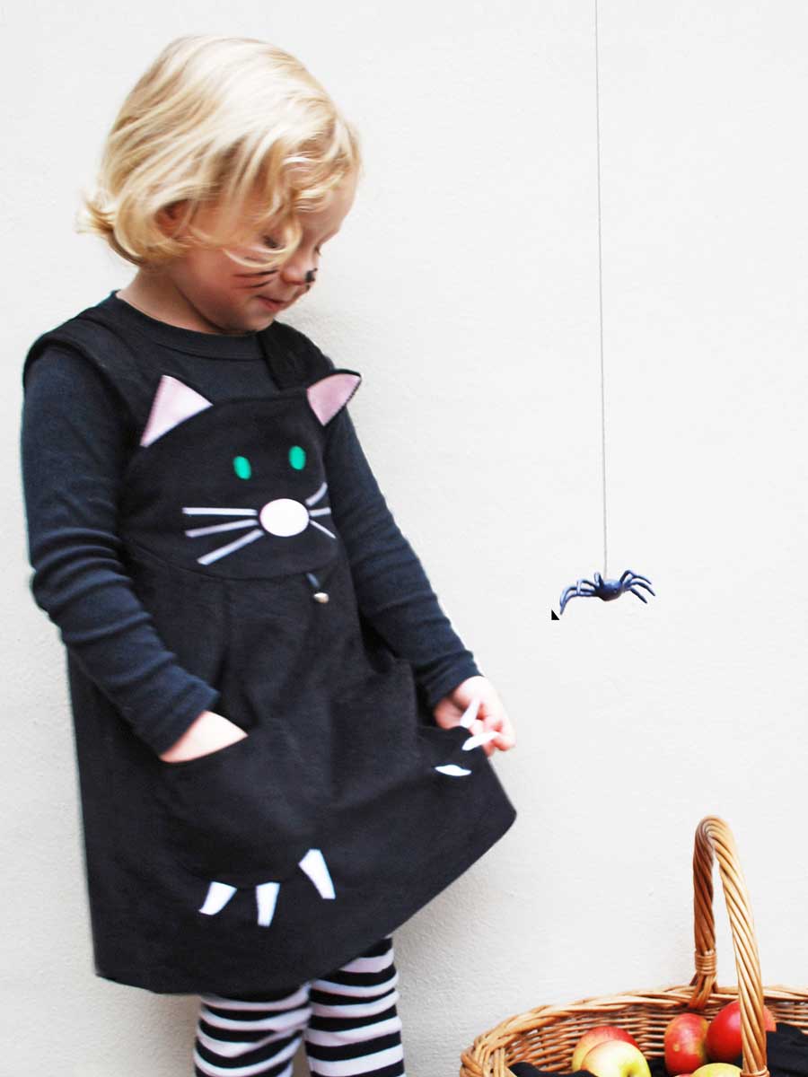 Cat Dress, Black Alt 1