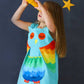 Owl Dress, Aqua