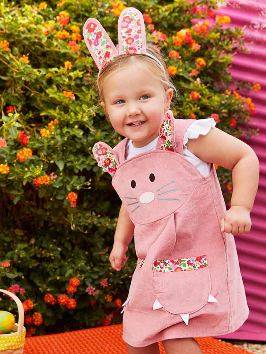 Bunny Rabbit Dusky Pink Dress for Toddlers