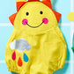 Sunshine Baby Emoji Romper, Yellow Front