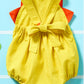 Sunshine Baby Emoji Romper, Yellow Back