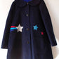 Stargazer Coat, Navy Moleskin Front