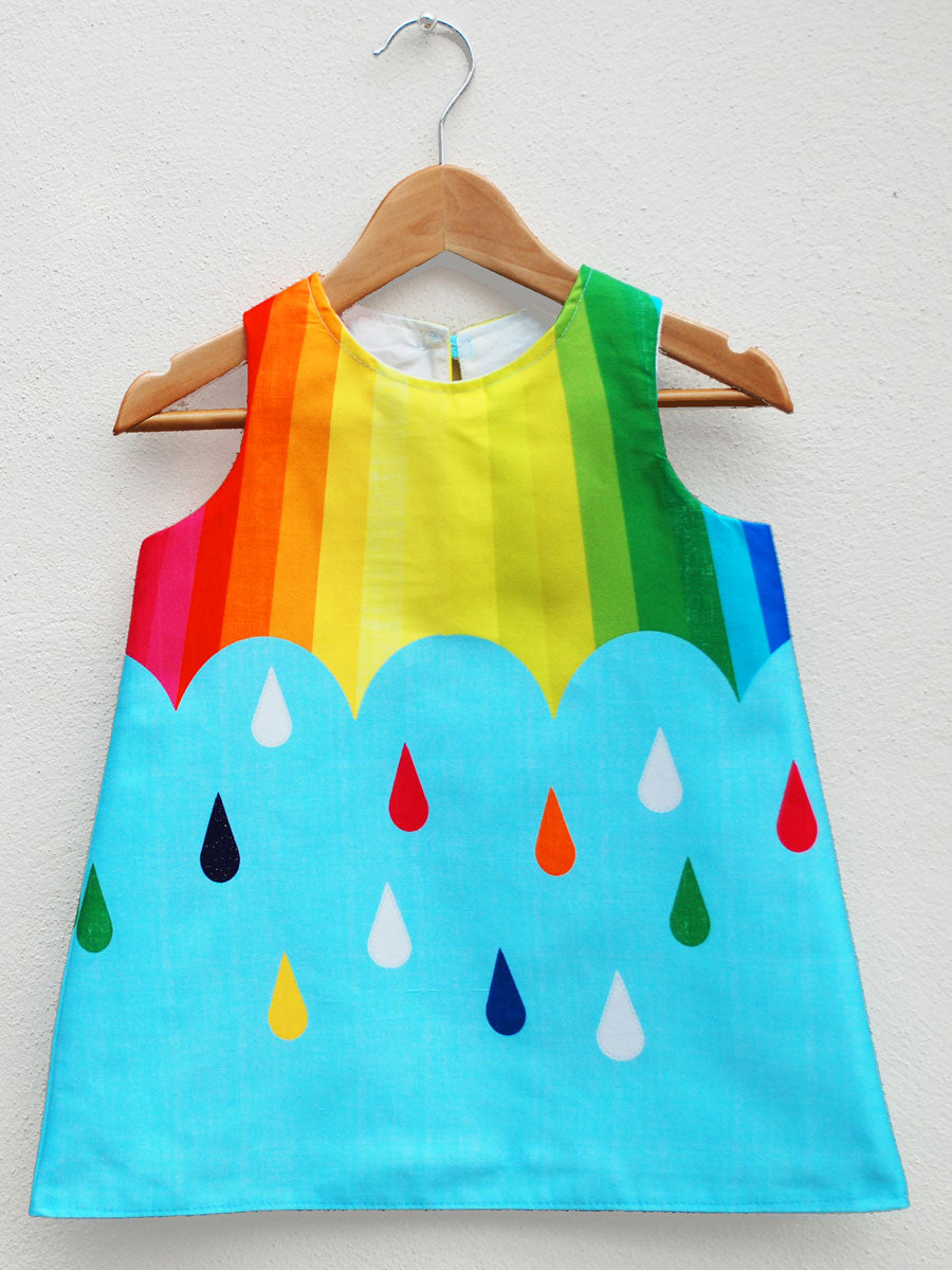 Rainbow Spectrum Print Dress Front