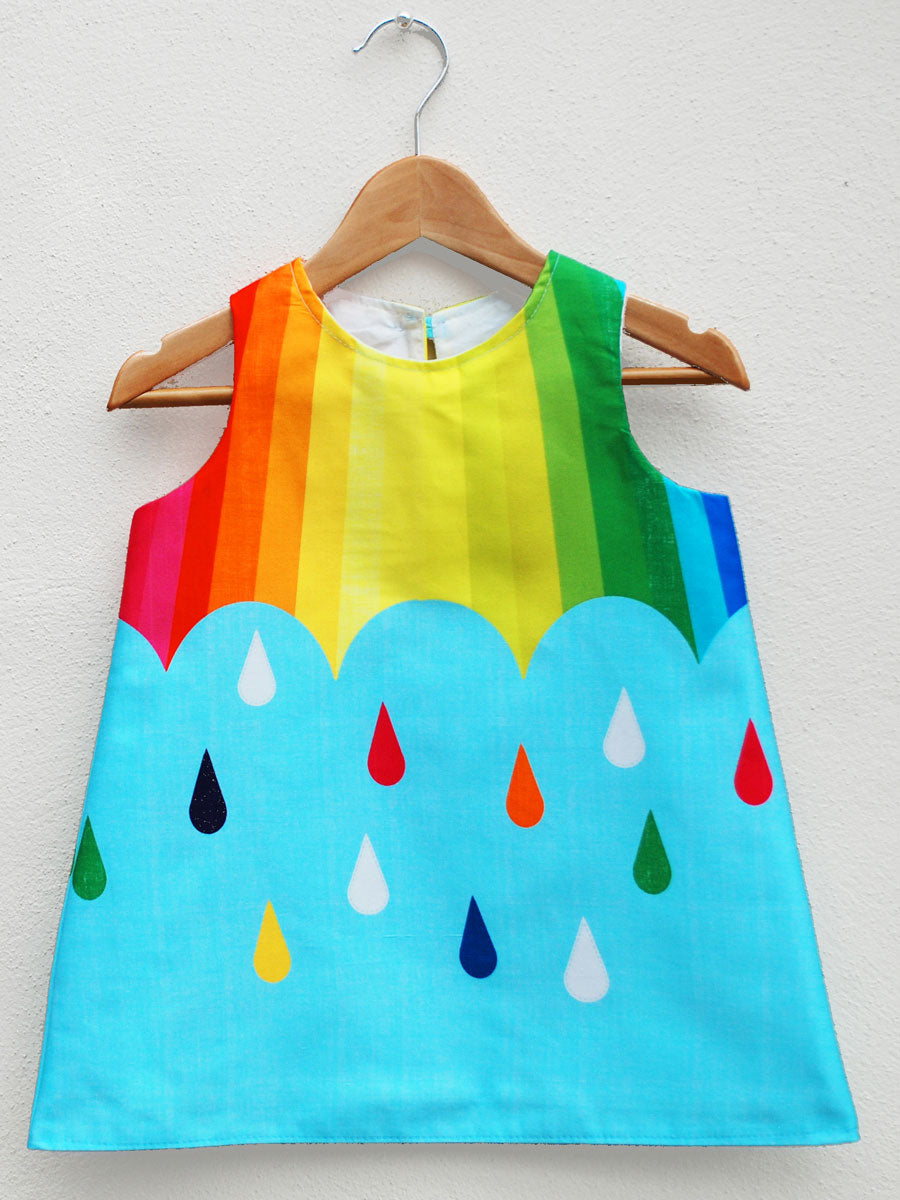 Rainbow Spectrum Print Dress Front