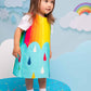 Rainbow Raindrops Print Dress for Girls