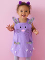 Lavender Bunny Rabbit Dress with Liberty Print for Girls
