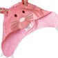 Dusky Pink Bunny Hat with Liberty Print for Infants and Kids