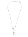 Silver Cat Necklace with Pearls, Jewelry for Girls