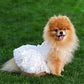 Delicate Chiffon Floral Bridal Dress For Pets