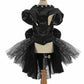Classic Black Spiderweb Pearl Dress For Pets Back