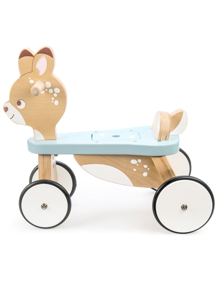 Wooden Ride On Deer Toy for Toddlers