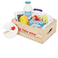 Wooden Cheese & Dairy Crate Toy Set
